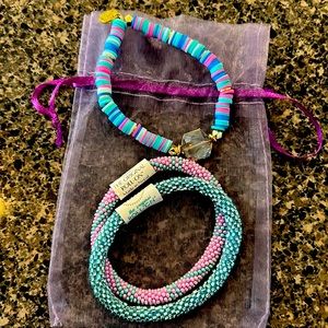 Two Original Roll on bracelets and 1 other bracelet. Perfect for tweens